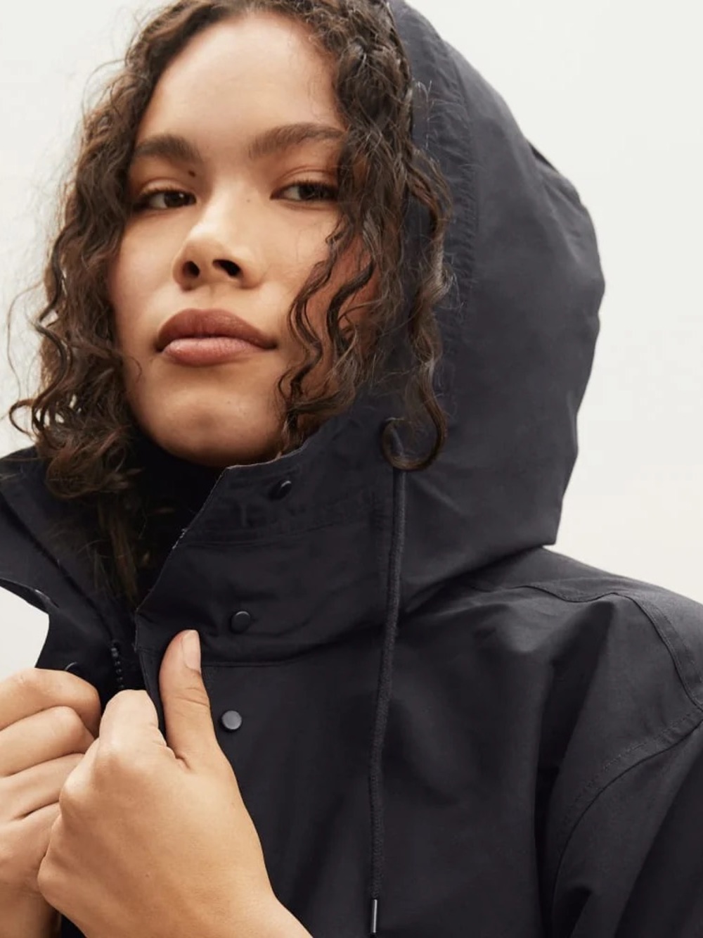 Everlane The Anorak Waterproof Rain Jacket Black Size Medium Lightweight - Picture 4 of 13